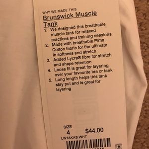 Lululemon Brunswick Muscle tank